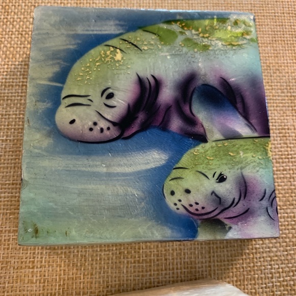 Kuala Crafts Capuzzo shell manatee trinket box - Picture 5 of 8